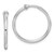 Sterling Silver RH-plated 2x24mm Non-Pierced Round Hoop Earrings