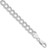 Sterling Silver RH-plated 7.5mm Semi-Solid Double Link Charm Bracelet