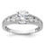Sterling Silver Rh-plated 7mm Round Channel Set CZ Engagement Ring - QR-4A10768A-7469