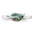 Sterling Silver RH-plated Abalone Leaf Ring - QR-125EE18D-1555