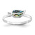 Sterling Silver RH-plated Abalone Leaf Ring - QR-BEEC12C6-3335