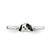 Sterling Silver RH-plated Black & White Enameled Puppy Children's Ring - QR-5F93410F-4731