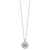 Sterling Silver Rh-plated Created Blue Spinel and CZ Evil Eye 18in Necklace