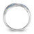 Sterling Silver RH-plated CZ and Blue Cr. Opal Inlay Infinity Symbol Ring - QR-64D3B528-5023