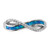 Sterling Silver RH-plated CZ and Blue Cr. Opal Inlay Infinity Symbol Ring - QR-C7A1D3F2-9838
