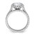 Sterling Silver RH-plated CZ Halo Engagement Ring and Eternity Band Set - QR-768C86AC-6701