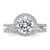 Sterling Silver RH-plated CZ Halo Engagement Ring and Eternity Band Set - QR-88388CFC-9771