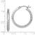 Sterling Silver RH-plated D/C Knife Edge 3mm Round Hoop Earrings
