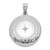 Sterling Silver Rh-plated Diamond Star 20mm Circular Border Round Locket