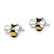 Sterling Silver RH-plated Enamel Bumblebee Children's Post Earrings