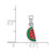 Sterling Silver RH-plated Enameled Watermelon Children's Pendant