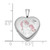 Sterling Silver RH-plated Epoxy Satin Polished Unicorn 16mm Heart Locket