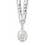 Sterling Silver RH-plated Miraculous Medal Link 16in w/2in ext. Necklace