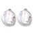 Sterling Silver RH-plated Mother of Pearl Round Non-Pierced Earrings
