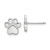 Sterling Silver RH-plated Paw Print w/2 in ext. Post Earring Necklace Set