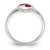 Sterling Silver RH-plated Polished & Red Enameled Heart Children's Ring - QR-92332311-5663