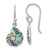 Sterling Silver Rh-plated Polished Abalone Swirl Shell Dangle Earrings
