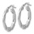 Sterling Silver RH-plated Polished and Textured Twisted Hoop Earrings - QE-A141ED67-6925