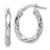 Sterling Silver Rh-plated Polished and Textured Twisted Oval Hoop Earrings - QE-203D1A96-8940