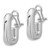 Sterling Silver RH-plated Polished J-Hoop Omega Back Post Earrings