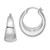 Sterling Silver RH-plated Polished Tapered Hollow Round Hoop Earrings - QE-4E572AB6-7369