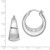 Sterling Silver RH-plated Polished Tapered Hollow Round Hoop Earrings - QE-4E572AB6-7369
