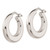 Sterling Silver RH-plated Polished Tapered Hollow Round Hoop Earrings - QE-8CAF423E-7070