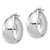 Sterling Silver RH-plated Polished Tapered Round LG Hoop Earrings - QE-C11F9065-4219