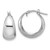 Sterling Silver RH-plated Polished Tapered Round SM Hoop Earrings - QE-2E393498-8473