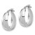 Sterling Silver RH-plated Polished Tapered Round SM Hoop Earrings - QE-FC06BB85-8017