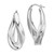 Sterling Silver RH-plated Polished Twisted Hollow Oval Hoop Earrings - QE-FAD92B49-3724