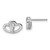 Sterling Silver RH-plated Polished w/CZ Double Heart Post Earrings