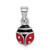 Sterling Silver RH-plated Red & Black Enamel Ladybug Children's Pendant