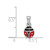 Sterling Silver RH-plated Red & Black Enamel Ladybug Children's Pendant