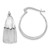 Sterling Silver RH-Plated Textured and Tapered SM Round Hoop Earrings