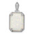 Sterling Silver RH-plated White Created Opal & CZ Beaded Border Pendant
