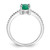 Sterling Silver Rh-plated-plated  1.0EM Emerald and .12WT White Topaz Ring - QR-718AF9C1-9043