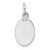 Sterling Silver Rh-plt Engraveable Oval Polished Front/Back Disc Charm - QM-608E2490-4967