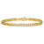 14K 8 inch 3.9mm Flat Beveled Curb with Lobster Clasp Bracelet