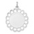 Sterling Silver Rh-plt Engraveable Polished Front/Satin Back Disc Charm - QM-280C6564-8725