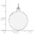 Sterling Silver Rh-plt Engraveable Polished Front/Satin Back Disc Charm - QM-2B7F0005-7467