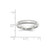 10k White Gold 4mm Milgrain Half Round Comfort Fit Wedding Band Size 11