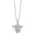 Sterling Silver RH-pltd CZ Mar Birthstone Angel Ash Holder 18in Necklace