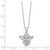 Sterling Silver RH-pltd CZ Oct Birthstone Angel Ash Holder 18in Necklace
