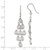 Sterling Silver RH-pltd Polished Fancy Pear CZ Chandelier Dangle Earrings
