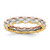 Sterling Silver Rose & Gold-tone Marquise CZ Eternity 3 Ring Set - QR-7656F1C9-6365