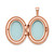 Sterling Silver Rose Gold-plated 20mm Polished Oval Locket