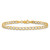 14K 8 inch 4.3mm Semi-Solid with Rhodium Pav‚ Curb with Lobster Clasp Bracelet