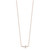 Sterling Silver Rose Gold-plated CZ Sideways Cross w/2in Ext Necklace - QG-DEA0EF35-8332