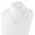 Sterling Silver Rose Gold-plated CZ Sideways Cross w/2in Ext Necklace - QG-DEA0EF35-8332